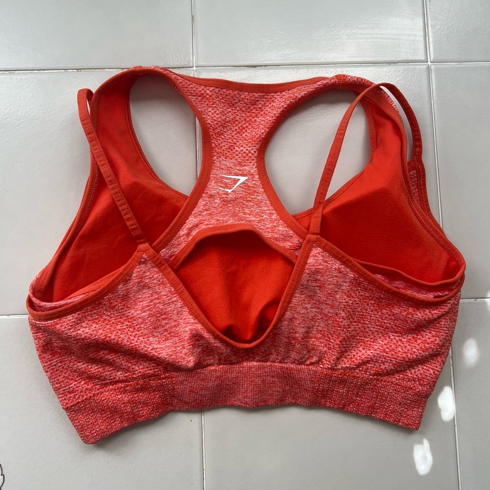 Gymshark Sports Bra Medium Coral - Picture 3 of 4